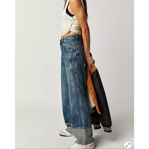 EUC FREE PEOPLE we the free final countdown cuffed low-rise jeans in zero - Picture 3 of 5